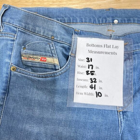 Diesel D-Ebbey Bootcut Low Waist Jeans Women's 31 Medium Wash - Picture 10 of 10